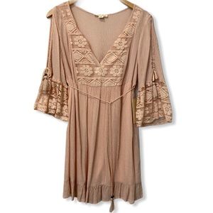 Double Zero Pink Boho Gauze Tunic NWT Medium